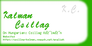 kalman csillag business card